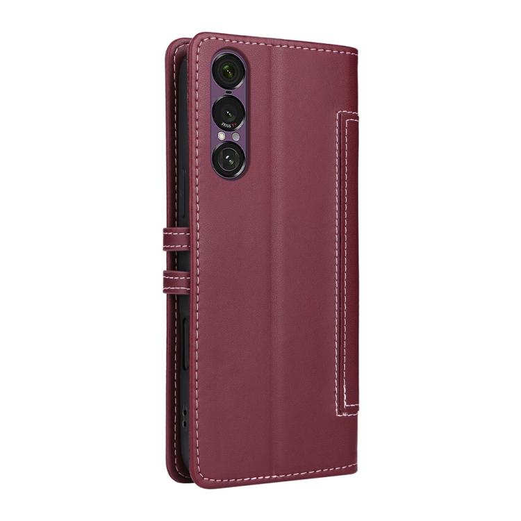 For Sony Xperia 1 VII Stitched Magnetic Buckle Leather Phone Case