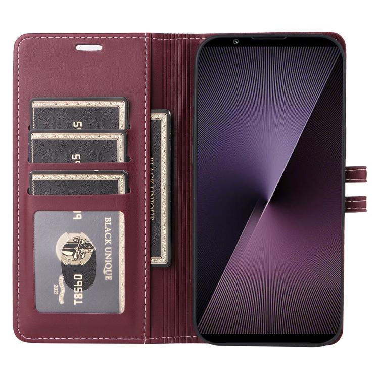 For Sony Xperia 1 VII Stitched Magnetic Buckle Leather Phone Case