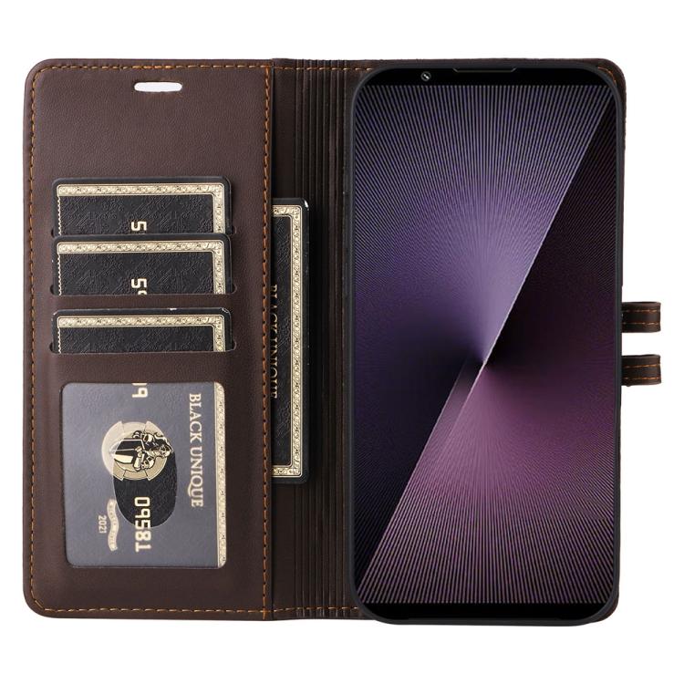 For Sony Xperia 1 VII Stitched Magnetic Buckle Leather Phone Case
