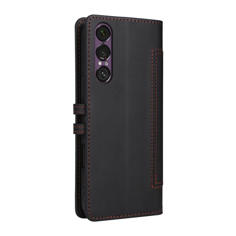 For Sony Xperia 1 VII Stitched Magnetic Buckle Leather Phone Case