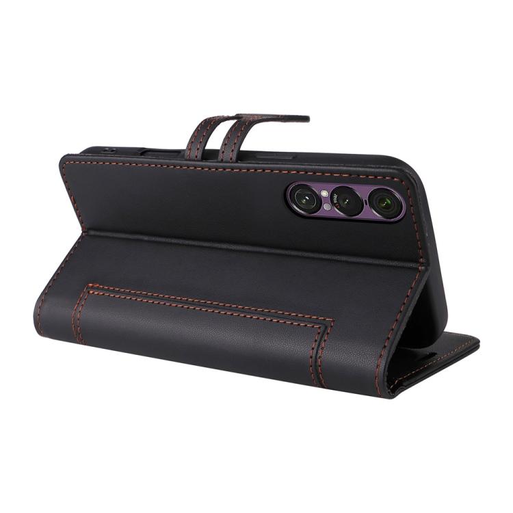 For Sony Xperia 1 VII Stitched Magnetic Buckle Leather Phone Case