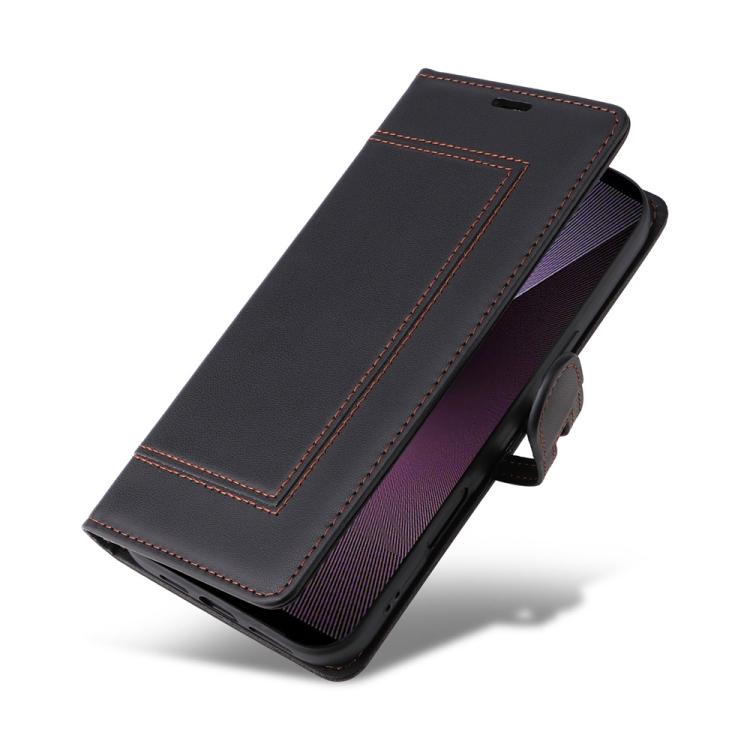 For Sony Xperia 1 VII Stitched Magnetic Buckle Leather Phone Case