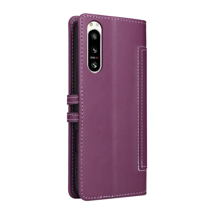For Sony Xperia 5 IV Stitched Magnetic Buckle Leather Phone Case