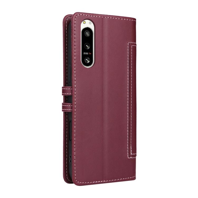 For Sony Xperia 5 IV Stitched Magnetic Buckle Leather Phone Case
