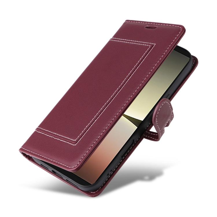 For Sony Xperia 5 IV Stitched Magnetic Buckle Leather Phone Case