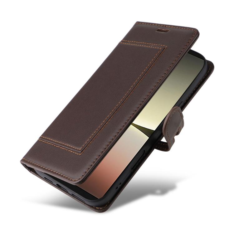 For Sony Xperia 5 IV Stitched Magnetic Buckle Leather Phone Case