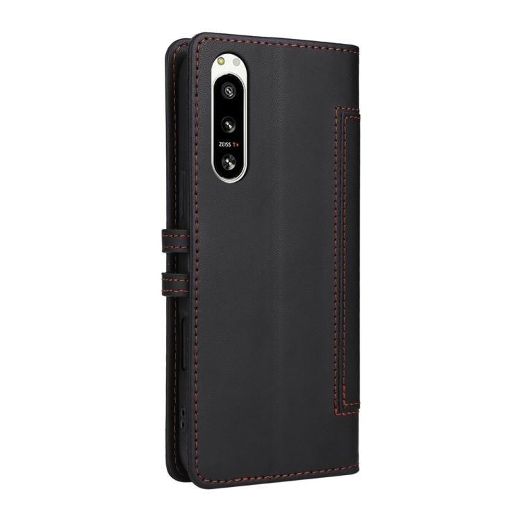 For Sony Xperia 5 IV Stitched Magnetic Buckle Leather Phone Case