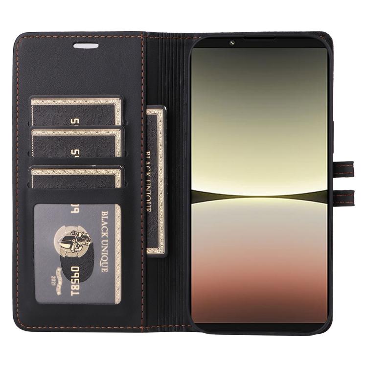 For Sony Xperia 5 IV Stitched Magnetic Buckle Leather Phone Case