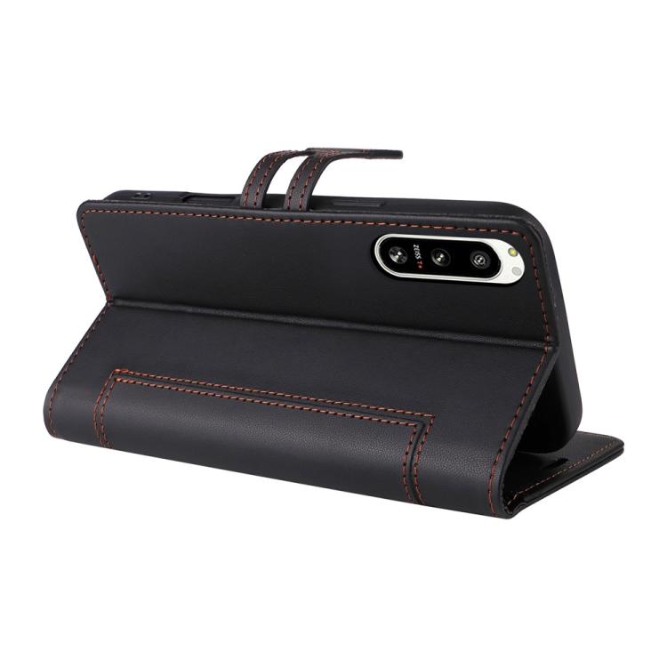 For Sony Xperia 5 IV Stitched Magnetic Buckle Leather Phone Case