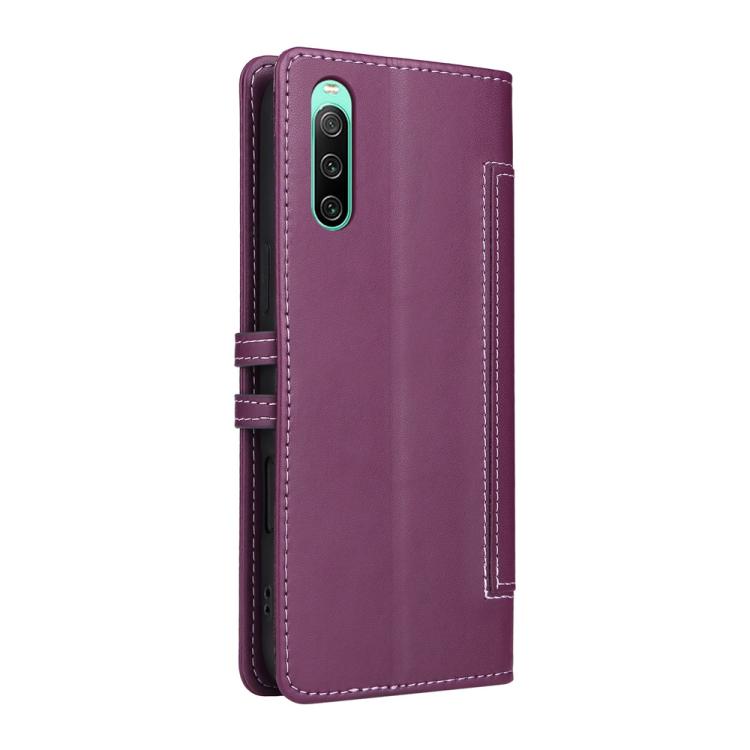 For Sony Xperia 10 IV Stitched Magnetic Buckle Leather Phone Case