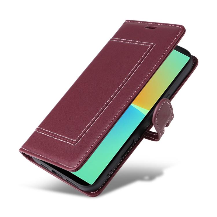 For Sony Xperia 10 IV Stitched Magnetic Buckle Leather Phone Case