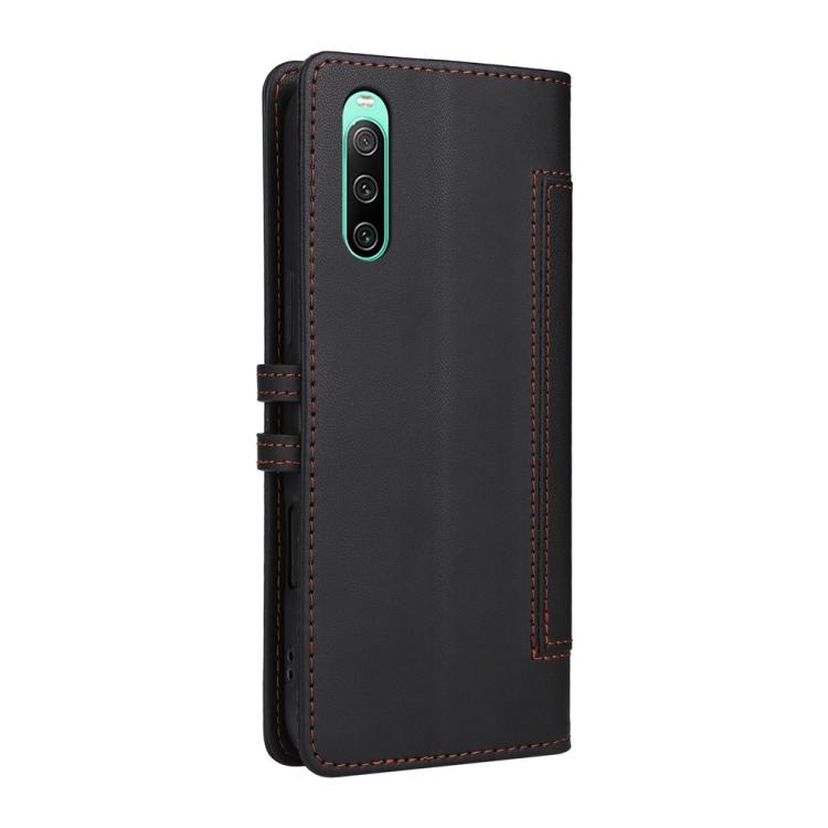 For Sony Xperia 10 IV Stitched Magnetic Buckle Leather Phone Case