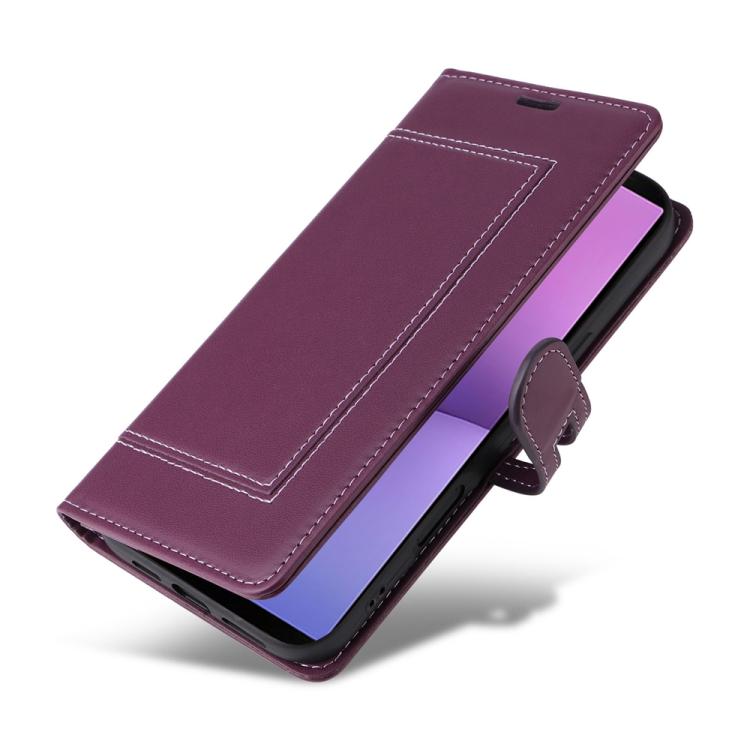 For Sony Xperia 10 V Stitched Magnetic Buckle Leather Phone Case