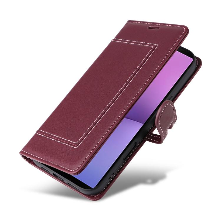 For Sony Xperia 10 V Stitched Magnetic Buckle Leather Phone Case