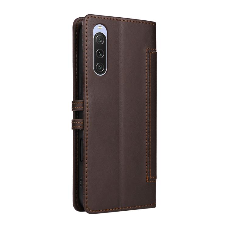 For Sony Xperia 10 V Stitched Magnetic Buckle Leather Phone Case
