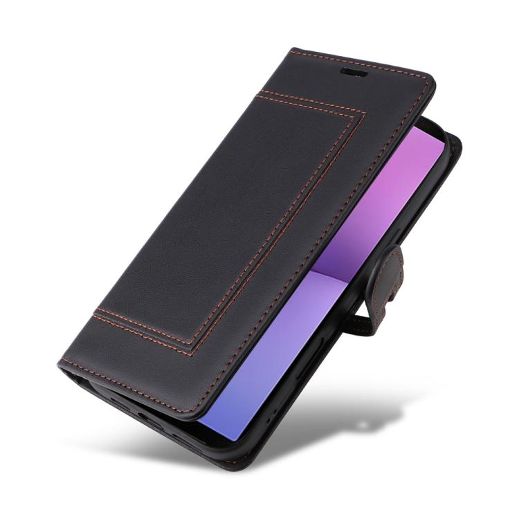 For Sony Xperia 10 V Stitched Magnetic Buckle Leather Phone Case