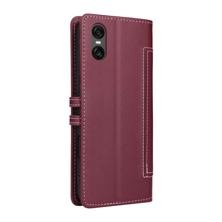 For Sony Xperia 10 VI Stitched Magnetic Buckle Leather Phone Case