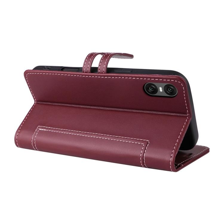 For Sony Xperia 10 VI Stitched Magnetic Buckle Leather Phone Case