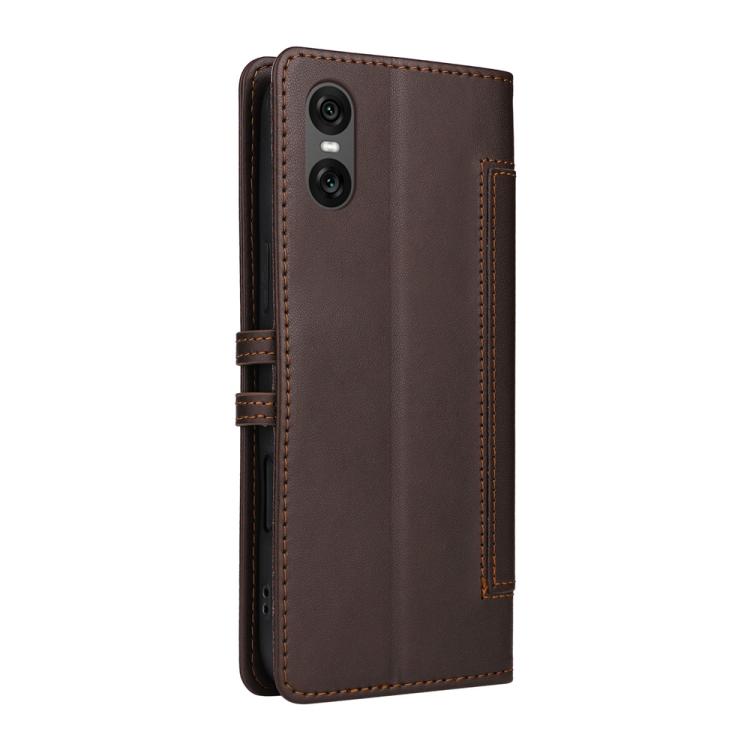 For Sony Xperia 10 VI Stitched Magnetic Buckle Leather Phone Case