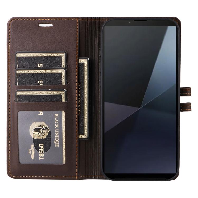For Sony Xperia 10 VI Stitched Magnetic Buckle Leather Phone Case