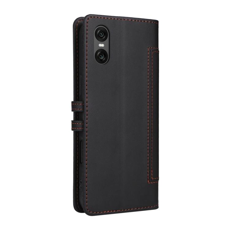 For Sony Xperia 10 VI Stitched Magnetic Buckle Leather Phone Case