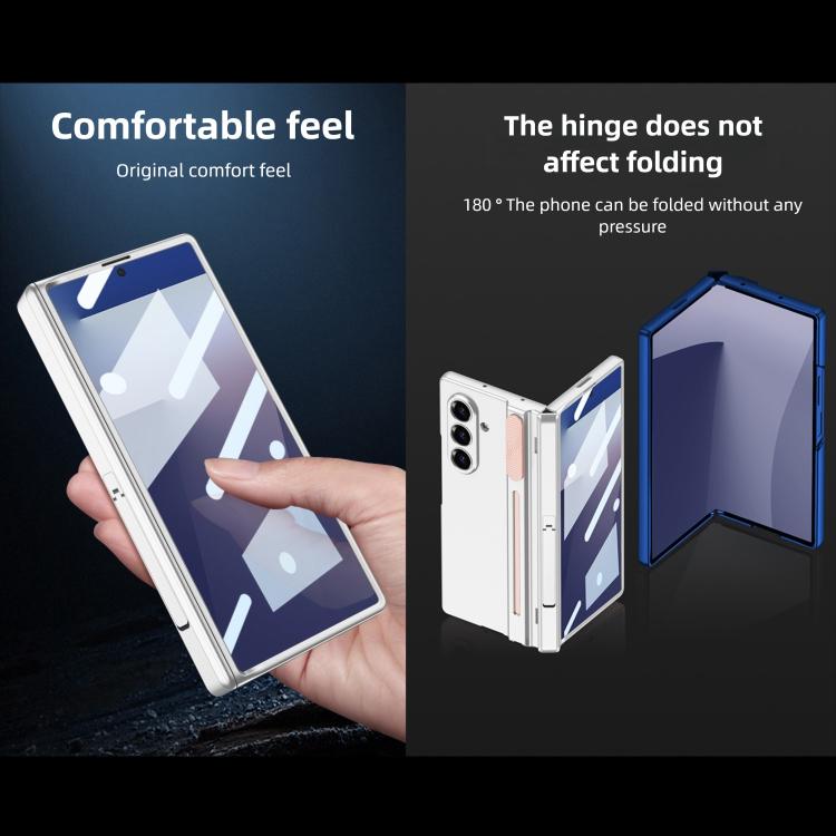 For Samsung Galaxy Z Fold7 5G GKK Integrated Magnetic Folding Hinge Adjust Gear Phone Case with Pen Slots & Stylus