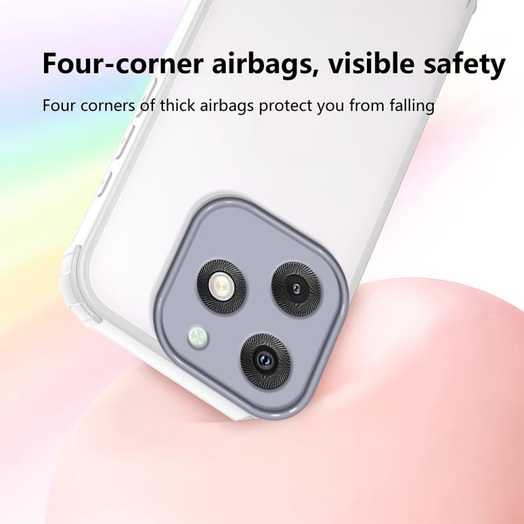 For itel A50 Four Corners Shield Shockproof TPU Hybrid PC Phone Case
