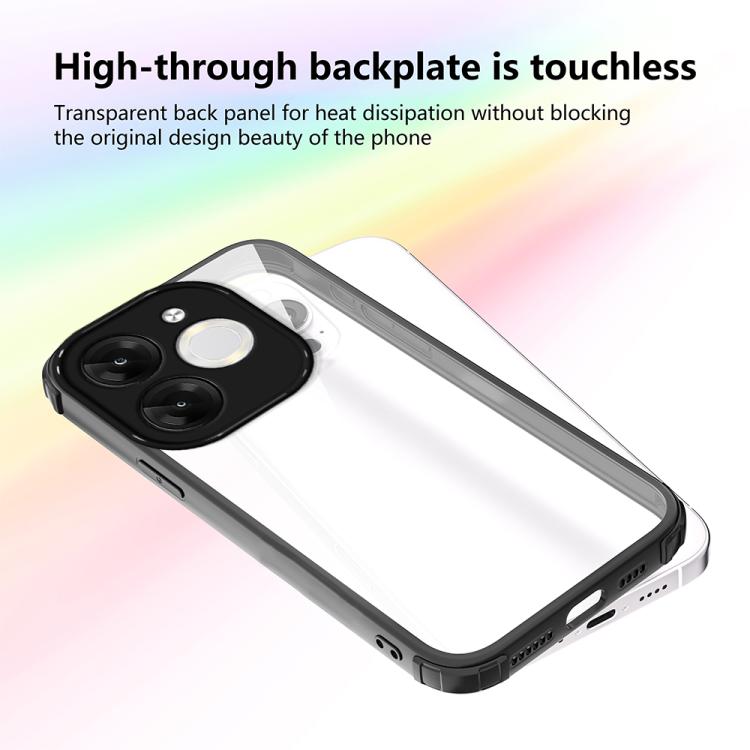 For itel A80 Four Corners Shield Shockproof TPU Hybrid PC Phone Case