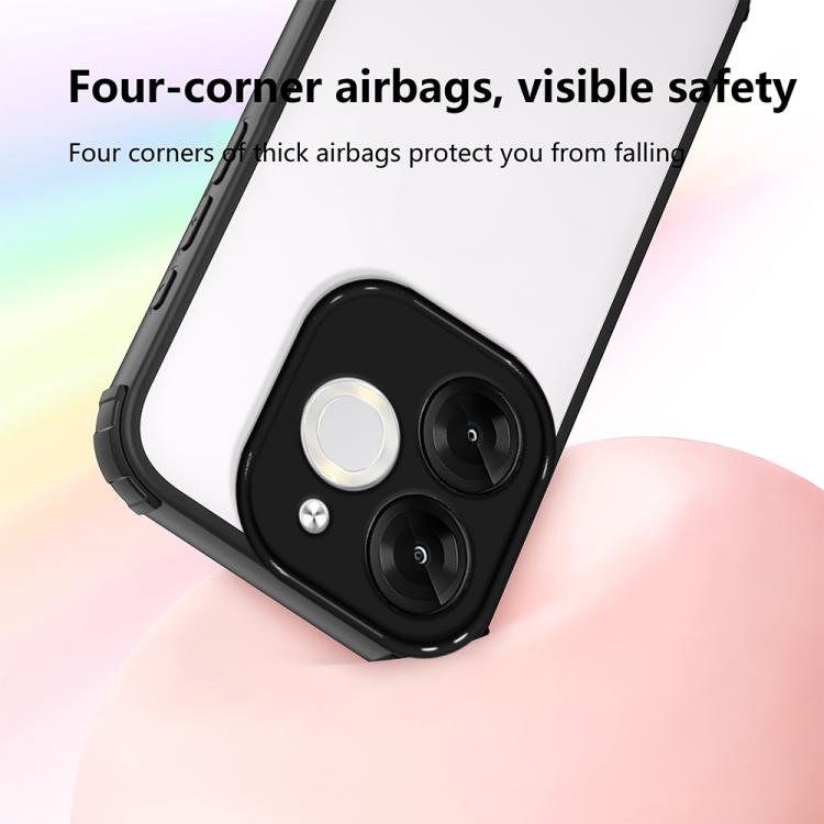 For itel A80 Four Corners Shield Shockproof TPU Hybrid PC Phone Case