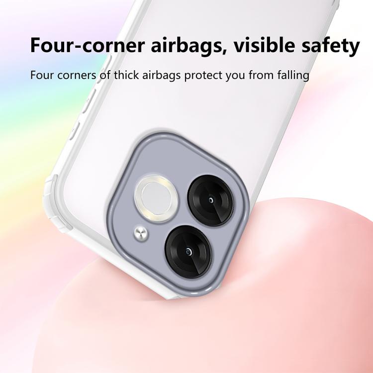 For itel A80 Four Corners Shield Shockproof TPU Hybrid PC Phone Case