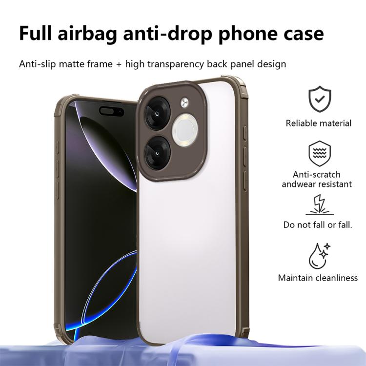 For itel A80 Four Corners Shield Shockproof TPU Hybrid PC Phone Case