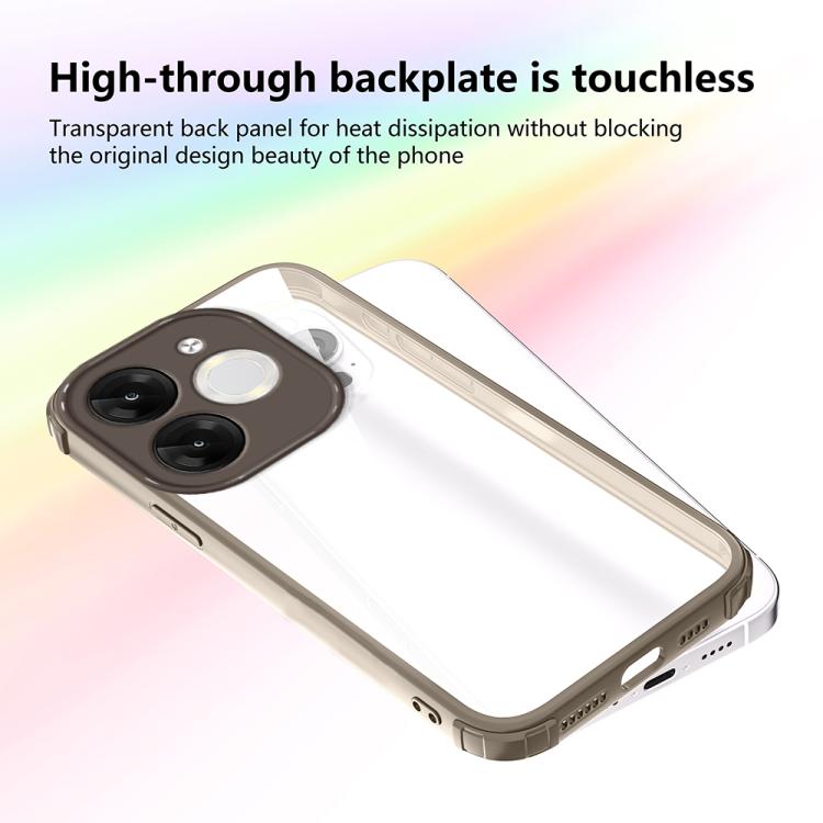 For itel A80 Four Corners Shield Shockproof TPU Hybrid PC Phone Case