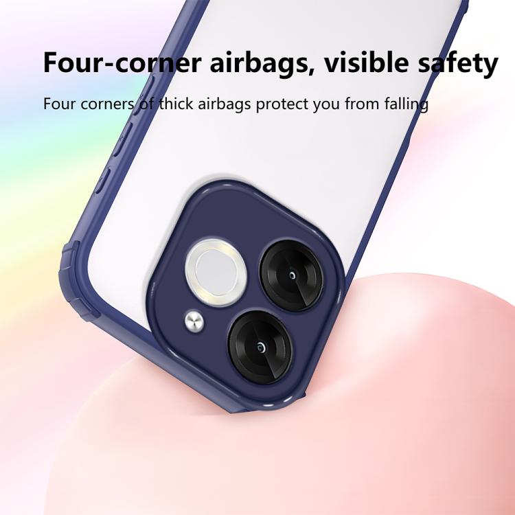 For itel A80 Four Corners Shield Shockproof TPU Hybrid PC Phone Case