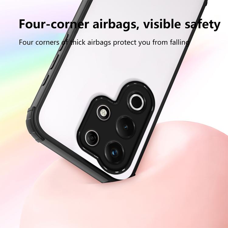 For itel S25 Ultra Four Corners Shield Shockproof TPU Hybrid PC Phone Case