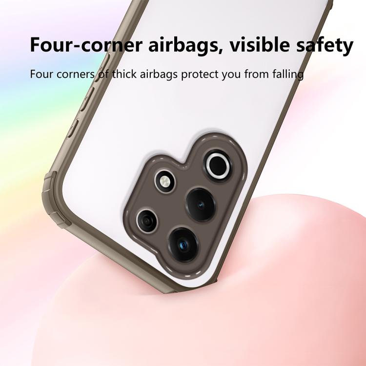 For itel S25 Ultra Four Corners Shield Shockproof TPU Hybrid PC Phone Case