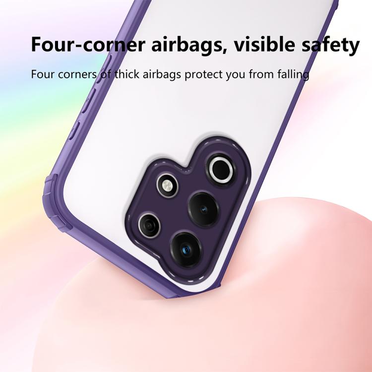 For itel S25 Ultra Four Corners Shield Shockproof TPU Hybrid PC Phone Case