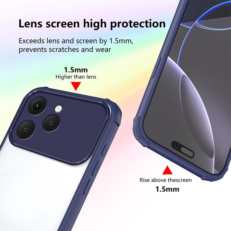 For Tecno Spark 40 4G Four Corners Shield Shockproof TPU Hybrid PC Phone Case