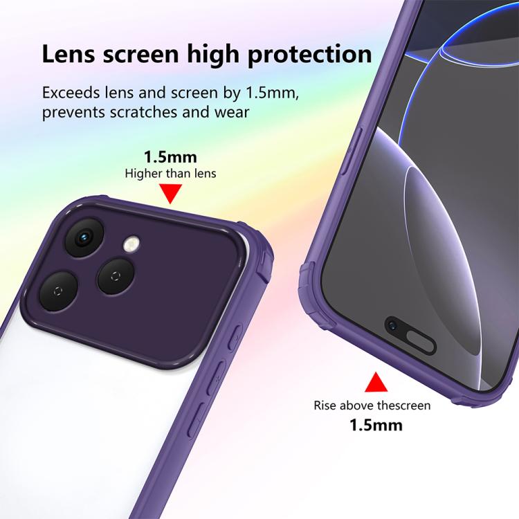 For Tecno Spark 40 4G Four Corners Shield Shockproof TPU Hybrid PC Phone Case