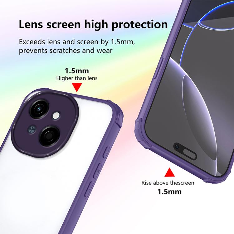 For Tecno Spark Go 1 Four Corners Shield Shockproof TPU Hybrid PC Phone Case