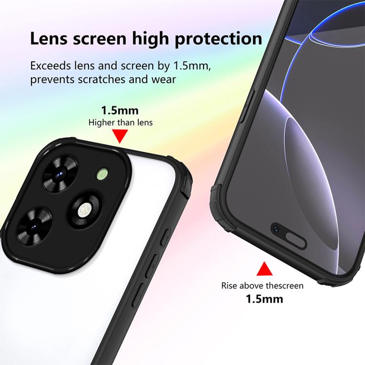 For Tecno Spark Go 2024 Four Corners Shield Shockproof TPU Hybrid PC Phone Case