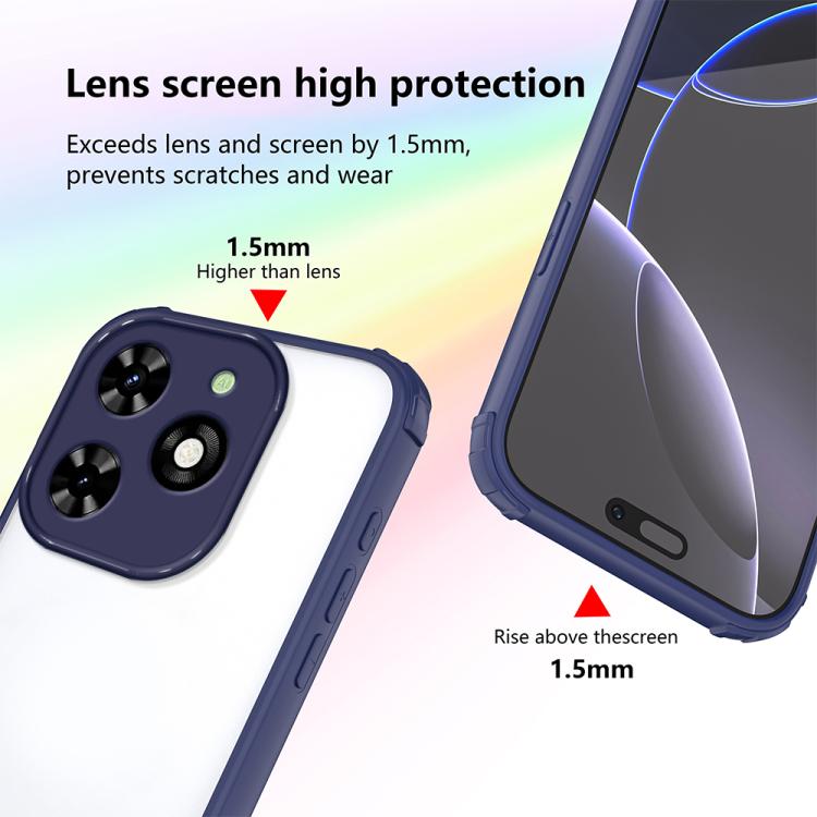 For Tecno Spark Go 2024 Four Corners Shield Shockproof TPU Hybrid PC Phone Case