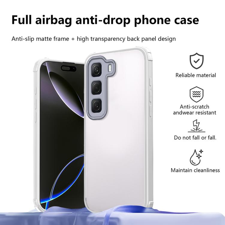 For Infinix Hot 60 Pro Four Corners Shield Shockproof TPU Hybrid PC Phone Case