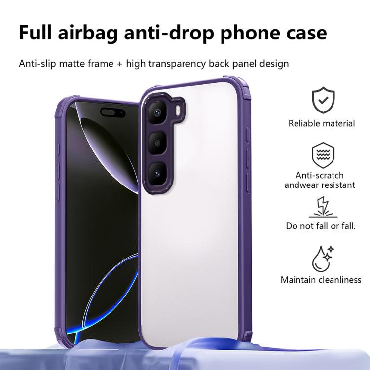 For Infinix Hot 60 Pro+ Four Corners Shield Shockproof TPU Hybrid PC Phone Case