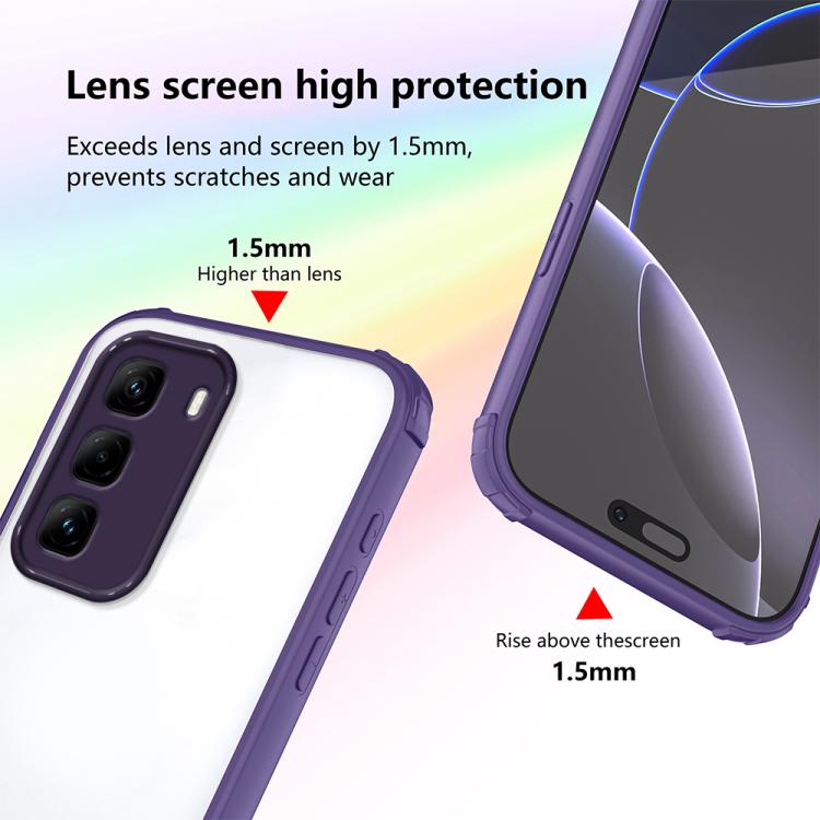 For Infinix Hot 50 Pro+ 4G Four Corners Shield Shockproof TPU Hybrid PC Phone Case