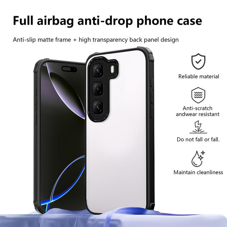 For Infinix Hot 50 5G Four Corners Shield Shockproof TPU Hybrid PC Phone Case