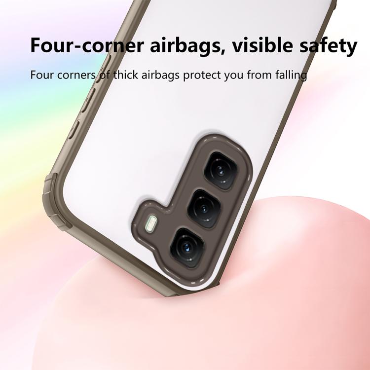 For Infinix Hot 50 4G Four Corners Shield Shockproof TPU Hybrid PC Phone Case