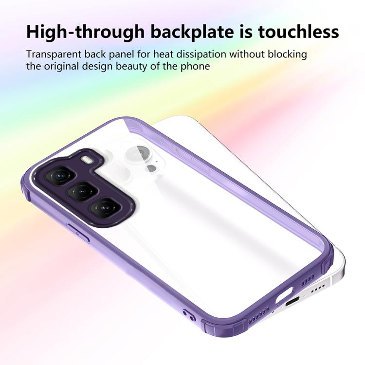 For Infinix Hot 50 4G Four Corners Shield Shockproof TPU Hybrid PC Phone Case