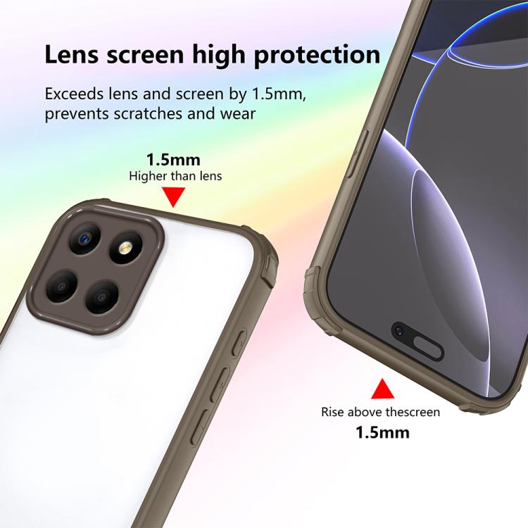 For Honor X6 / X6s Four Corners Shield Shockproof TPU Hybrid PC Phone Case