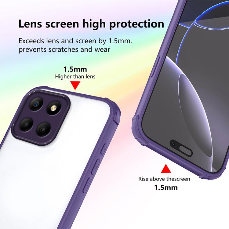 For Honor X6 / X6s Four Corners Shield Shockproof TPU Hybrid PC Phone Case