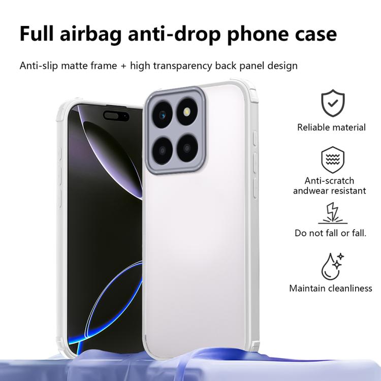 For Honor X6a Four Corners Shield Shockproof TPU Hybrid PC Phone Case